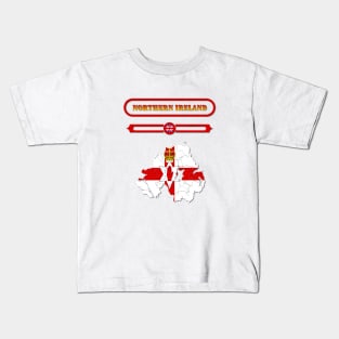 NORTHERN IRELAND, UNITED KINGDOM, MAP OF NORTHERN IRELAND. SAMER BRASIL Kids T-Shirt